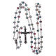 Rosary with glass grains 6 mm in pale light blue and pink s4