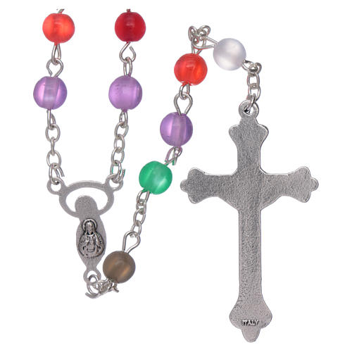 Rosary with " cat's eye" type grains 6 mm multicoloured 2