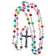 Rosary with " cat's eye" type grains 6 mm multicoloured s4