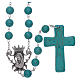 Rosary with turquoise glass grains 10 mm s1