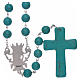 Rosary with turquoise glass grains 10 mm s2