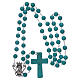 Rosary with turquoise glass grains 10 mm s4