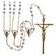 Rosenkranz aus vergoldetem Metall mit Kreuz und Perlen aus Glas und Plastik s1