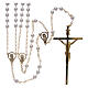 Rosenkranz aus vergoldetem Metall mit Kreuz und Perlen aus Glas und Plastik s2