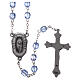Devotional rosary Our Lady of Lourdes water light blue glass 4x3 mm s2