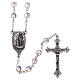 Glass rosary Our Lady of Lourdes with Lourdes water 4x3 mm grains s1