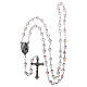 Glass rosary Our Lady of Lourdes with Lourdes water 4x3 mm grains s4