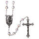 Glass rosary Our Lady of Lourdes water 4x3 mm s1