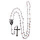 Glass rosary Our Lady of Lourdes water 4x3 mm s4