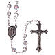 Glass rosary Our Lady of Lourdes 4 mm crystal color s1