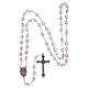Glass rosary Our Lady of Lourdes 4 mm crystal color s4