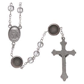 Rosary in glass Our Lady of Lourdes 4x4 mm grains
