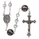 Rosary in glass Our Lady of Lourdes 4x4 mm grains s1