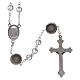 Rosary in glass Our Lady of Lourdes 4x4 mm grains s2