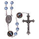 Glass rosary Our Lady of Lourdes 4 mm light blue s1