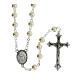 Rosary in glass Our Lady of Lourdes 4x3 mm grains, white s1