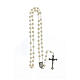 Rosary in glass Our Lady of Lourdes 4x3 mm grains, white s4