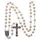Rosary in glass Our Lady of Lourdes with Lourdes water 4x5 mm grains, white s4