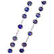 Rosary in glass 7x6 mm grains, blue s3