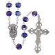 Glass rosary 7 mm blue s2