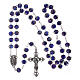 Glass rosary 7 mm blue s4