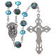 Glass rosary 7 mm light blue s2