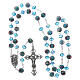 Glass rosary 7 mm light blue s4