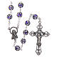 Glass rosary with 7x6 mm grains, blue s1