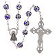 Glass rosary 7 mm dark blue s2