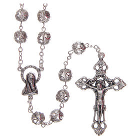 Rosarios de vidrio: Rosario vidrio 7 mm cristal Rosarios de vidrio: Rosario vidrio 7 mm cristal