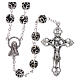 Rosary in glass 7x6 mm grains, black s1