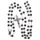 Rosary in glass 7x6 mm grains, black s4