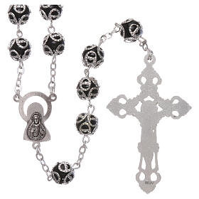 Glass rosary 7 mm black