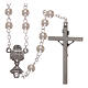 Rosary in glass, First Communion 3x3 mm grains with case s2