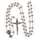 Rosary in glass, First Communion 3x3 mm grains with case s4
