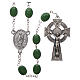 Rosary in glass with 8x6 mm grains, Saint Patrick s1