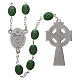 Rosary in glass with 8x6 mm grains, Saint Patrick s2