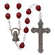 Rosary in glass with 6x5 mm ladybug-shaped grains s2