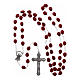 Rosary in glass with 6x5 mm ladybug-shaped grains s4