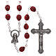 Glass rosary ladybug shaped beads 6 mm s1