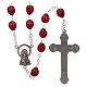 Glass rosary ladybug shaped beads 6 mm s2