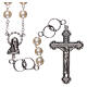 Marriage rosary glass beads and rings as Our Father 5 mm s1