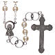 Marriage rosary glass beads and rings as Our Father 5 mm s2
