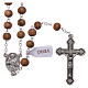 Franciscan rosary in olive wood with 4x5 mm grains s1