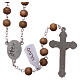 Franciscan rosary in olive wood with 4x5 mm grains s2