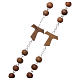 Franciscan rosary in olive wood with 4x5 mm grains s3