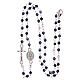 Wearable rosary with 3mm oval beads in black iridescent crystal s3