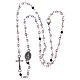 Wearable rosary with 3mm oval beads in transparent and iridescent crystal s3