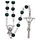 Rosary in glass with 6mm round green beads. s1