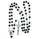 Rosary in glass with 6mm round green beads. s4